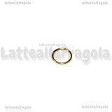50 Anellini apribili in Acciaio Gold Plated 6x0.7mm