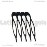 Base Pettinino in metallo argentato 39x26mm