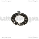 Ciondolo Fasi Lunari in metallo argento antico 24x20mm