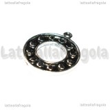 Ciondolo Fasi Lunari in metallo argento antico 24x20mm