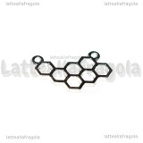 Connettore Favo in metallo argentato 23x15mm