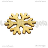 Fiocco di Neve in Legno Naturale 29.5x26mm