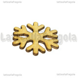 Fiocco di Neve in Legno Naturale 29.5x26mm
