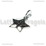 Ciondolo Stella Albero della Vita in metallo argento antico 23x21mm