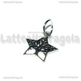 Ciondolo Stella Albero della Vita in metallo argento antico 23x21mm