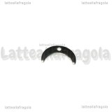 Charm Luna Crescento o Doppio Corno in Acciaio Inox 11x7mm
