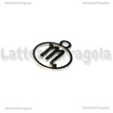 Charm Segno Zodiacale Scorpione in Acciaio Inox 13.4x10.8mm