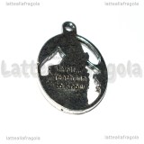 Ciondolo Lupo Spirito Guida in metallo argento antico 28x19mm