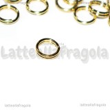 50 Anellini Brisè in Acciaio gold plated 5mm