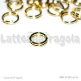 50 Anellini Brisè in Acciaio gold plated 5mm