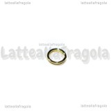 50 Anellini Brisè in Acciaio gold plated 5mm