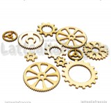 Set 5 Ingranaggi in legno naturale 12-38mm