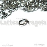 100 Anellini apribili in Acciaio Inox 7x1mm