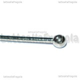 50 Chiodini o spilli in acciaio inox con pallina 30x0.8mm