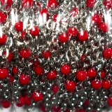 10Metri (Bobina) di Catena Rosario Rosso Smaltato in Acciaio Inox 2x1.5mm