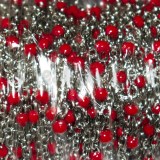 10Metri (Bobina) di Catena Rosario Rosso Smaltato in Acciaio Inox 2.5x2mm