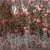 10Metri (Bobina) di Catena Rosario Rosa Smaltato in Acciaio Inox 2.5x2mm