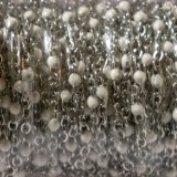 10Metri (Bobina) di Catena Rosario Bianco Smaltato in Acciaio Inox 2.5x2mm