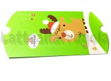 Scatola a cuscino Renna Merry Christmas in cartone colorato 188x11cm