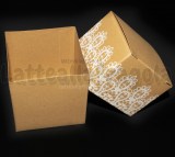 Scatola in Cartone Kraft Fantasia Merletto 5x5x5cm