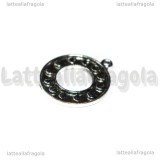Ciondolo Fasi Lunari in metallo argento antico 24x20mm