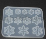 Stampo Fiocchi di Neve in silicone lucido 85x72mm