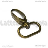 Gancio Portachiavi in metallo color bronzo 46x31mm