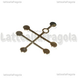 Ciondolo Molecola Vodka in metallo silver plated 30x22mm
