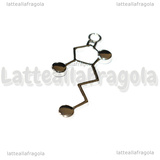 Ciondolo Molecola Whisky in metallo argentato 50x20mm