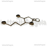 Ciondolo Molecola Whisky in metallo argentato 50x20mm