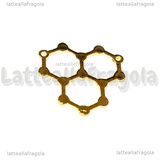 Connettore Molecola Acqua in metallo gold plated 29x29mm