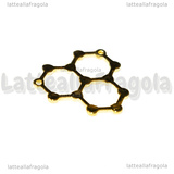 Connettore Molecola Acqua in metallo gold plated 29x29mm