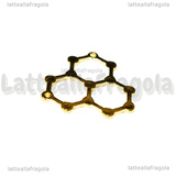 Connettore Molecola Acqua in metallo gold plated 29x29mm