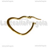 Creole Cuore in Acciaio Inox dorato 32x28mm