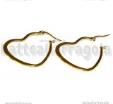 Creole Cuore in Acciaio Inox dorato 32x28mm