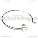 Bracciale Rigido Apribile con Cuore in Acciaio 304 60mm diametro