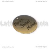 Ciondolo Home Sweet Home in acciaio inox 20mm