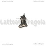 Charm Calza Befana in metallo argento antico 22x11mm