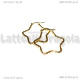 Creole Stelle in Acciaio Inox dorato 32x30mm