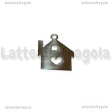 Ciondolo Casa in Acciaio Inox 18x15mm