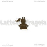 Ciondolo Bimba in Acciaio Inox 15x10mm