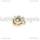 Ciondolo Zampa in metallo dorato 15x13mm