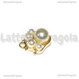 Ciondolo Zampa in metallo dorato 15x13mm