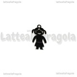Ciondolo Mamma in Acciaio Inox 20x10mm