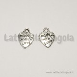 Charm cuore con scritta