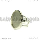 Base anello in Acciaio inox regolabile con base tonda 25mm