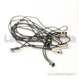 10 phonestrap in nylon nero per cellulare