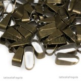 10 Contromaglie per ciondoli in metallo color bronzo 11x4mm