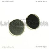 Coppia orecchini a perno in Acciaio inox con base cammei 20mm