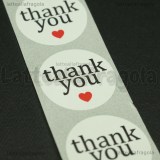 10 Adesivi Tondi Thank you 25mm